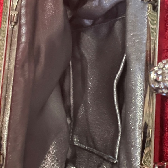 Gorgeous Silver Full Silver Beaded Mini Evening Bridal Handbag Purse - Picture 5 of 8